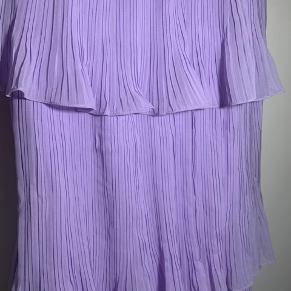 Azazie Lavender Strapless Tiered Chiffon Wedding Dress - Picture 4 of 6